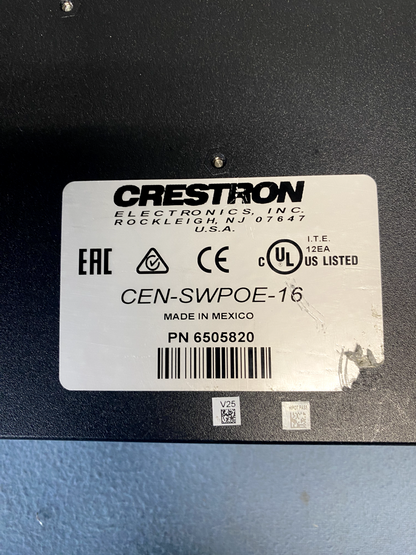 Crestron CEN-SWPOE-16 Managed 16-Port Gigabit Ethernet PoE+ Switch 6505820