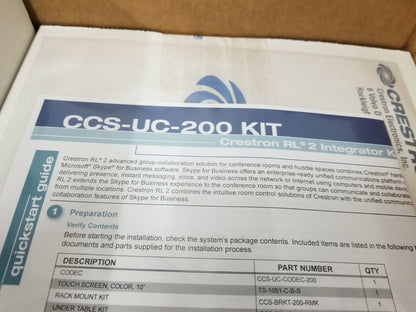 Crestron CCS-UC-200 Kit 6507508 RL 2 Group Collaboration Skype for Biz
