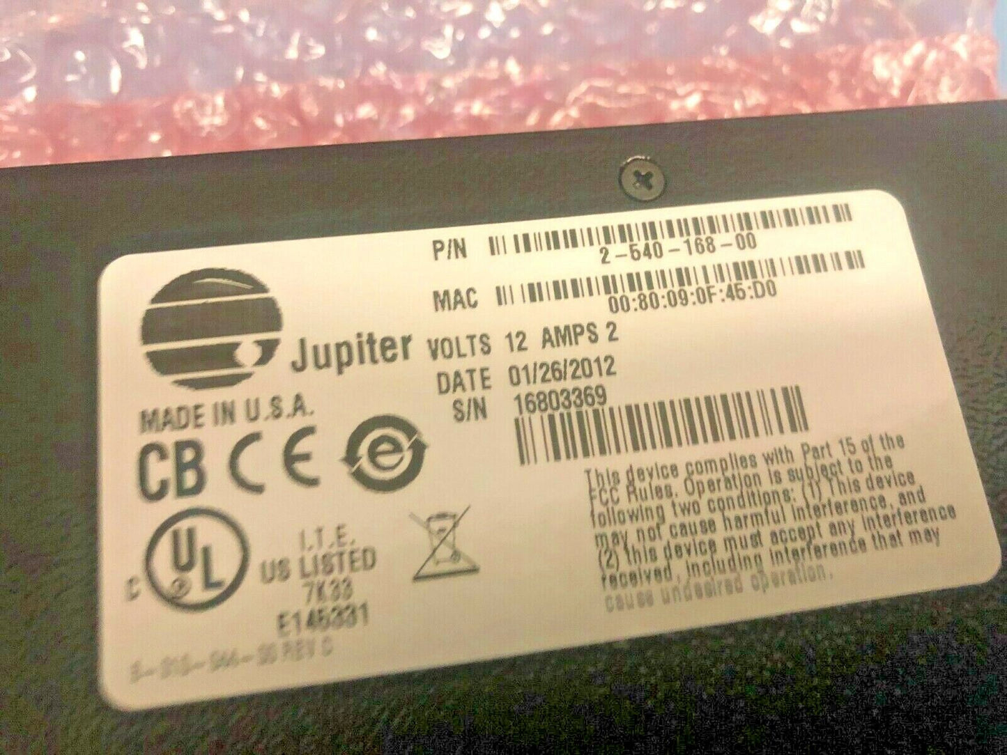 Jupiter PixelNet DVI-I Input Node Series 400 A+D 2-540-168-00 - New w/ AC