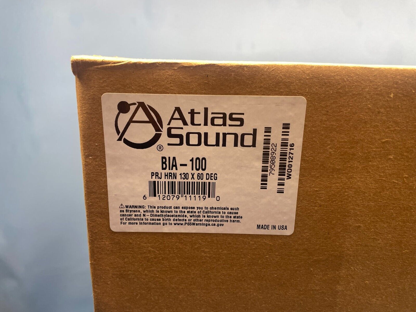 Atlas Sound BIA-100 Bi-Axial Wide-Angle Twin Reflex Air-Column Horn Loudspeaker
