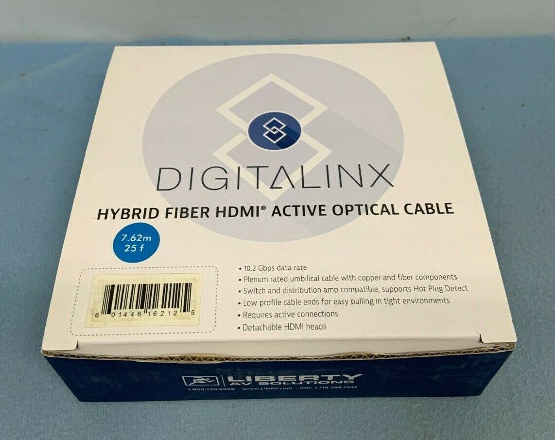 DigitaLinx DL-HFC-025F | 25ft Fiber HDMI Active Optical Cable w/Detachable Heads