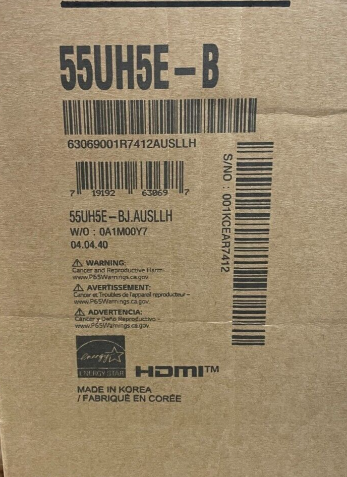 LG 55UH5E-B 4K Ultra HD 55" UH5E Series UHD Digital Signage TV